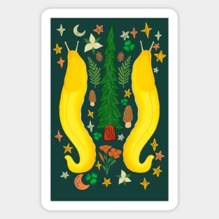 BANANA SLUG FOLK ART STICKER Sticker